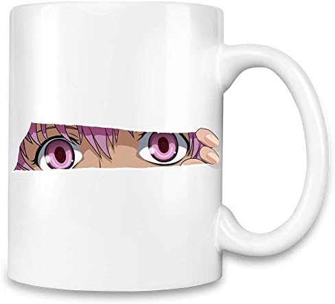 Style Matters Future Diary Mirai Nikki Yuno Gasai Eyes Unique Coffee Mug | 11Oz Ceramic Cup| The Best Way To Surprise Everyone On Your Special Day| Custom Mugs