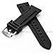 New 24mm Military Men's Black Silicone Rubber Replacement Watch Band Straps WB2407