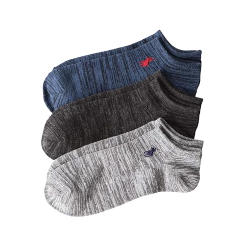 【3足セット】POLO RALPH LAUREN メンズ ワンポイント スニーカーソックス 92009226 25-27cm 01.マルチ