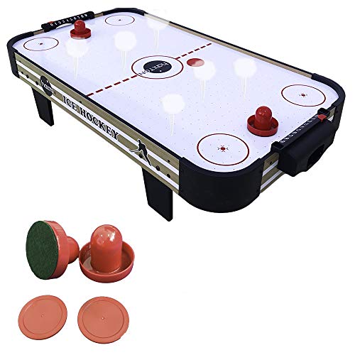 haxTON Air Hockey Table for Game Room Table Top Air Hockey Sets w/ 2 Pucks, 2 Pushers 40 Inches Air Hockey Table for Kids