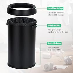 17 Gallon/65 Liter Stainless Steel Swing Top Trash