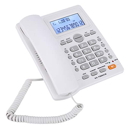 KX-880CID Telefono con filo con vivavoce e display ID chiamante, set di estensione a due porte Telefono fisso per casa…