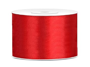 Satinband Dekoband 50 mm breit (rot) Hochzeit Schleifen bilden Geschenke verschönern