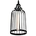 Rustic State Industrial Vintage Bird Cage Design Metal Wire Light Cage Guard for DIY Lighting Fixtures Black