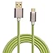 S-Legit® [Green] High Speed Durable Nylon Braided Universal Micro USB Data Sync Charging Cable Cord For Samsung Galaxy Note 2 4 edge S2 S3 S4 S6 A3 A5 A7 Alpha Nokia Lumia 520 521 530 635 920 HTC One M7 M8 M9 MAX Lg Optimus G2 G3 L5 L7 L9 Google Nexus 4g 5 6 7 Xbox ZTE Huawei Motorola Moto G Droid Turbo Mini BLU Life Play Pure Advance 4.0 Studio X Energy 5.0 5.0ce 5.0c 5.5 6.0 7.0 Vivo Air Dash