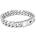 Trendsmax Boys Men Chain Curb Cuban Link Silver Tone 316L Stainless Steel Bracelet 11mm 7-11inch