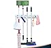 Broom and Mop Wall Mount Storage Holder Organizer By Mart Essentials - 5 Non Slip Rubber Adjustable Slots With Spring Controlled Balls 6 Folding Hooks For Mops Brooms Sports and Garage Tools