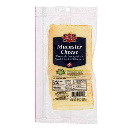 Dietz & Watson Pre-Sliced Muenster Cheese, 8 oz