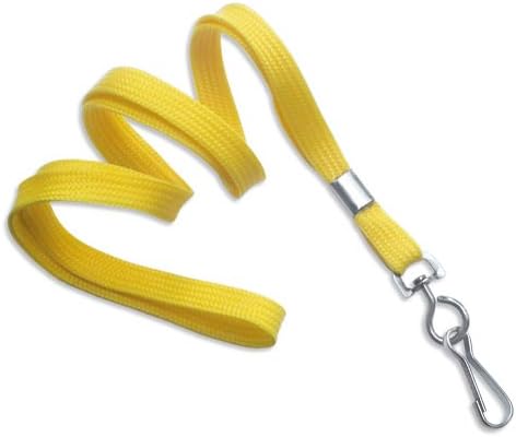 TruOffice Yellow 36-Inch Flat Lanyards with Swivel Hook, 100-Pack (CLANFS36-YL)