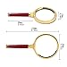 SDMH magnifying glass, 10X old man reading hand-held magnifying glass, jewelry jade identification, imitation red wood handle, insect and hobby observation (Small-80mm)
