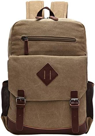 Vintage Men'S School Backpack Large Capacity 15-Inch Laptop Backpacks For Male Man Boys Teens Canvas Bagpack Bookbag