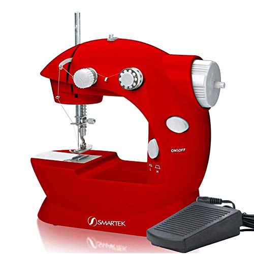 SmartCare SC-08 Mini cordless Sewing Machine with Pedal Red Light and Compact