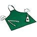 MHF Aprons Bib Aprons 1 Piece-new Spun Poly-Commercial Restaurant Kitchen- Adjustable-Full length-3 Pockets (Green)