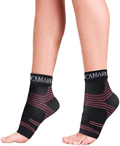 Camari Gear Plantar Fasciitis Socks With Arch & Ankle Support, Foot Care Compression Sleeve Better than Night Splint, Ankle Brace to Increase Circulation, for Relief of Edema, Heel Spurs, Feet Pain