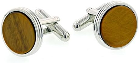 Tigers Eye Cufflinks. Made in the USA.