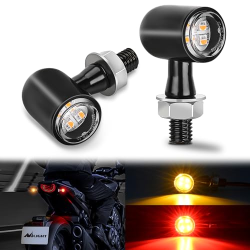 Nilight Motorcycle Rear LED Turn Signals Brake Tail Light Red Yellow Beam Mini…