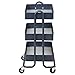 ECR4Kids 3-Tier Metal Rolling Utility Cart - Heavy Duty Mobile Storage Organizer, Navy