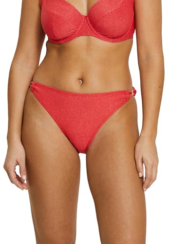 SANS COMPLEXE Femme Bask Bliss Maillot De Bain, Culotte Taille Basse, Rouge Poppy, 46-48 EU