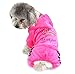 PEGASUS Pet Clothes for Puppy Cat Small Dog Soft Velvet Crown Jumpsuit Coat Hooide Pajamas Tracksuit Pink S