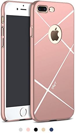 iPhone 7 Plus Case, YEUK [Spraying Series] Modern Slim Line Design Case with Tempered Glass Screen Protector for Apple iPhone 7 Plus (5.5 inch)-Rose Gold