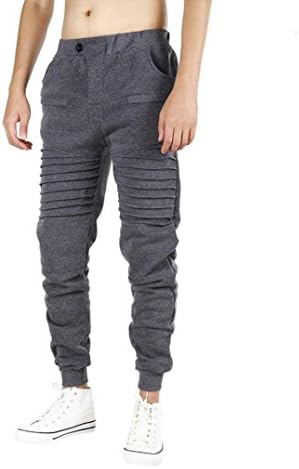WOCACHI Men Casual Fashion Sportwear Baggy Jogger Pants Slacks Dance Trousers Cotton Solid Sweatpants