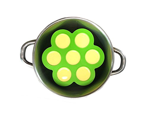Silicone Egg Bites Molds Instant Pot Accessories, Fits Instant Pot 5,6,8 qt Pressure Cooker, 7Cups Baby Food Storage Freezer Trays with Silicone Clip-On Lid (7 Cups Green - 1 Pack) - Thumbnail 4