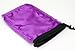Velvet Dice Bag 5x8 Inch Deluxe Double Stitched Seam | Snag Proof Satin Lining | Holds Over 110 Dice | Purple Interior with Black Exterior | Super Sturdy