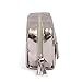 wonbye Travel Cosmetic Bag for Women Portable Leather Toiletry Bag Hanging Makeup Organizer Double Compartments Waterproof, Silver