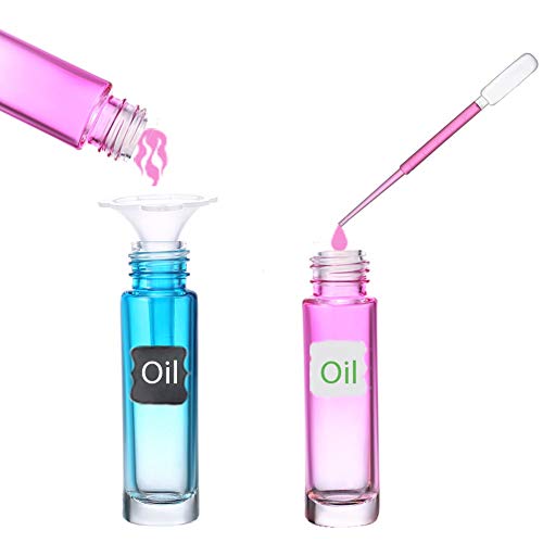 Glass Roller Bottles Empty Bottles for Essential Oil 12 Pack with Stainless Steel Roller Ball Opener Droppers Funnel Lables - Thumbnail 3