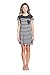 Suntasty Women's sleep shirt Cotton Soft Stripes Short Sleeve Crewneck Nightgown Robes Dress Nightwear Grey L