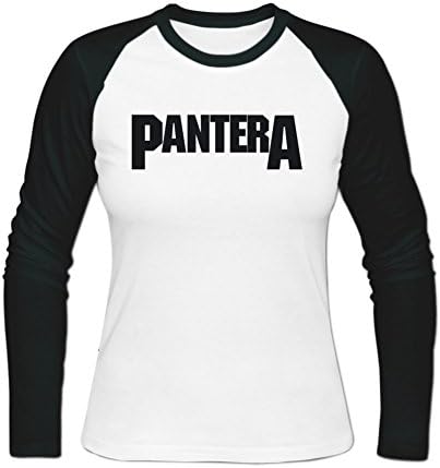 Women Pantera band Logo Baseball T-shirt XXL White