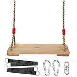 Hanging Wooden Tree Swings for Adult Kids Children Teen with Straps, 17
