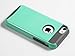 ULAK iPhone 5C Case, Slim Lightweight 2in1 Hybrid with Soft Rugged TPU Inner Skin and Hard PC Protective Cover for Apple iPhone 5C (Mint Green/Gray)