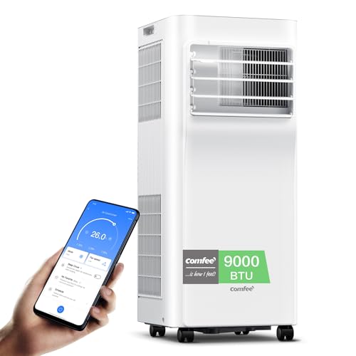 Mobiles Klimagerät Breezy Cool Pro 2.6,9000 BTU 2,6kW, Kühlen&Ventilieren&Entfeuchten,APP-Steuerung,Raumgröße bis 88m³(33㎡),Mobile Klimaanlage mit Abluftschlauch [Energieklasse A]