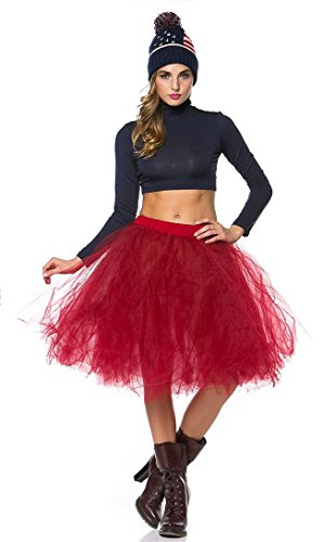 Price tracking for: Structured Tulle Midi Skirt in Red ...