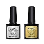 New Modelones Top and Base Coat Gel Polish,Soak Off UV LED Gel Nail Polish Kit 10ml