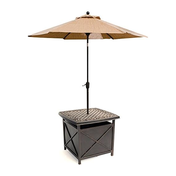 Hanover Tradumbtbl Traditions Aluminum Rust Free Patio Umbrella Base Oil Rubbed Bronze Outdoor Furniture Lavorist