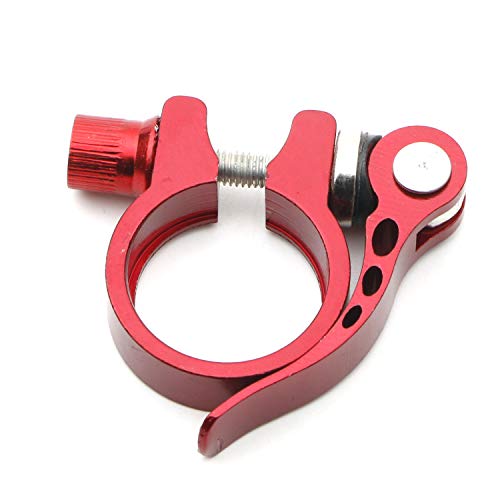Rowiz Red Aluminum Alloy Bike Bicycle Quick Release Seatpost Clamp 31.8mm for OD 27.2/28.6mm Bike Seatpost, Pack of 9