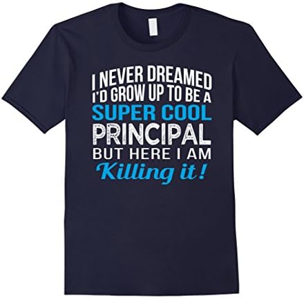 Men's Super Cool Principal Funny Gift T Shirt Medium Navy