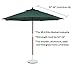 FORMOSA 9ft 8 Rib Market Premium Patio Umbrella Replacement Canopy - 300D UV Protective and Water Resistant Patio Canopy - Umbrella Replacement Fabric (CANOPY ONLY) (Navy Fringe Olefin)