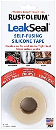 Rustoleum 275796 Leak Seal Self-Fusing Silicone Tape, Translucent 3 Pack