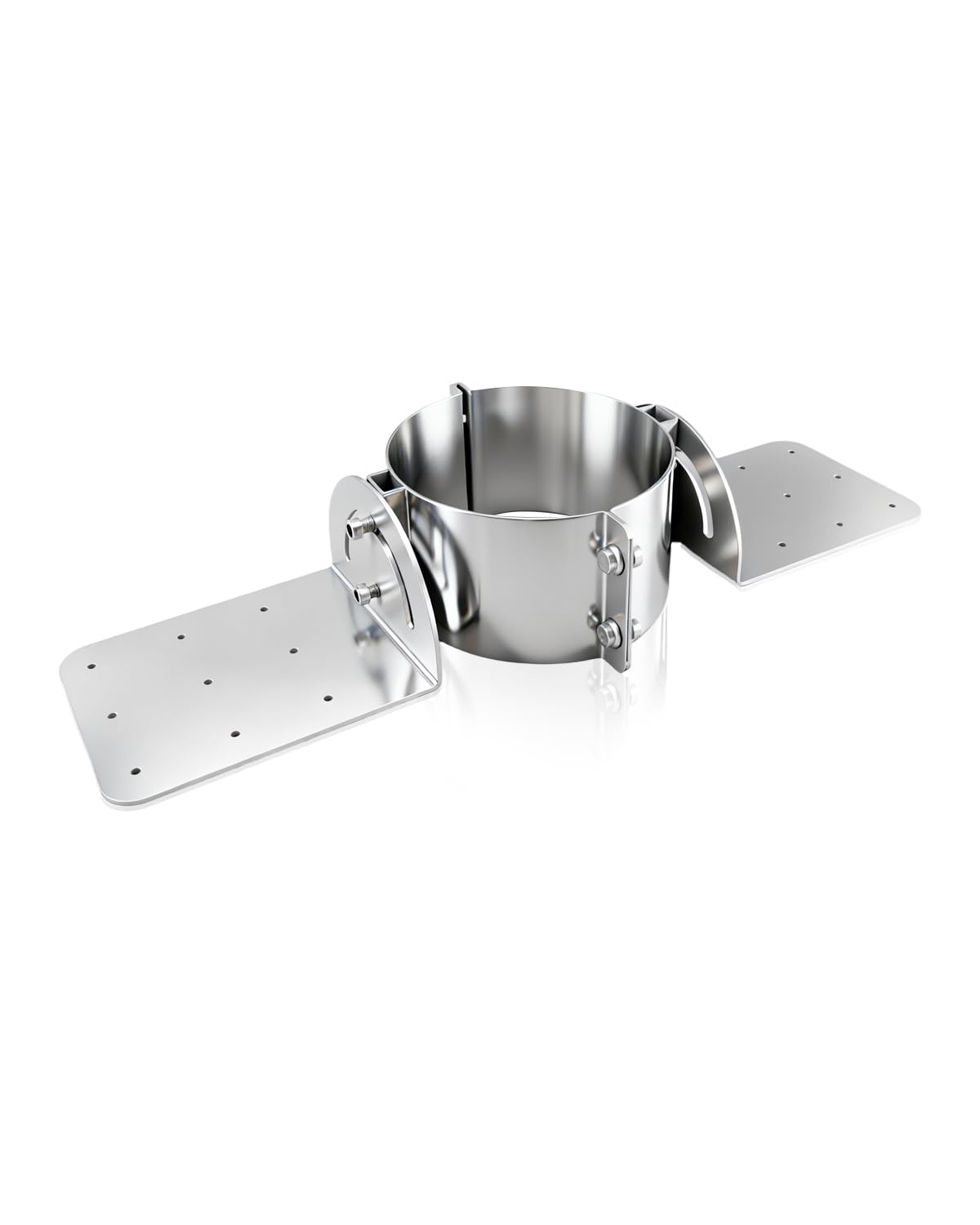 Photo 1 of Adjustable Roof Chimney Support Compatible with Various Chimney Systems, 8 Inch Stainless Steel Roof Bracket Stove Pipe Holder