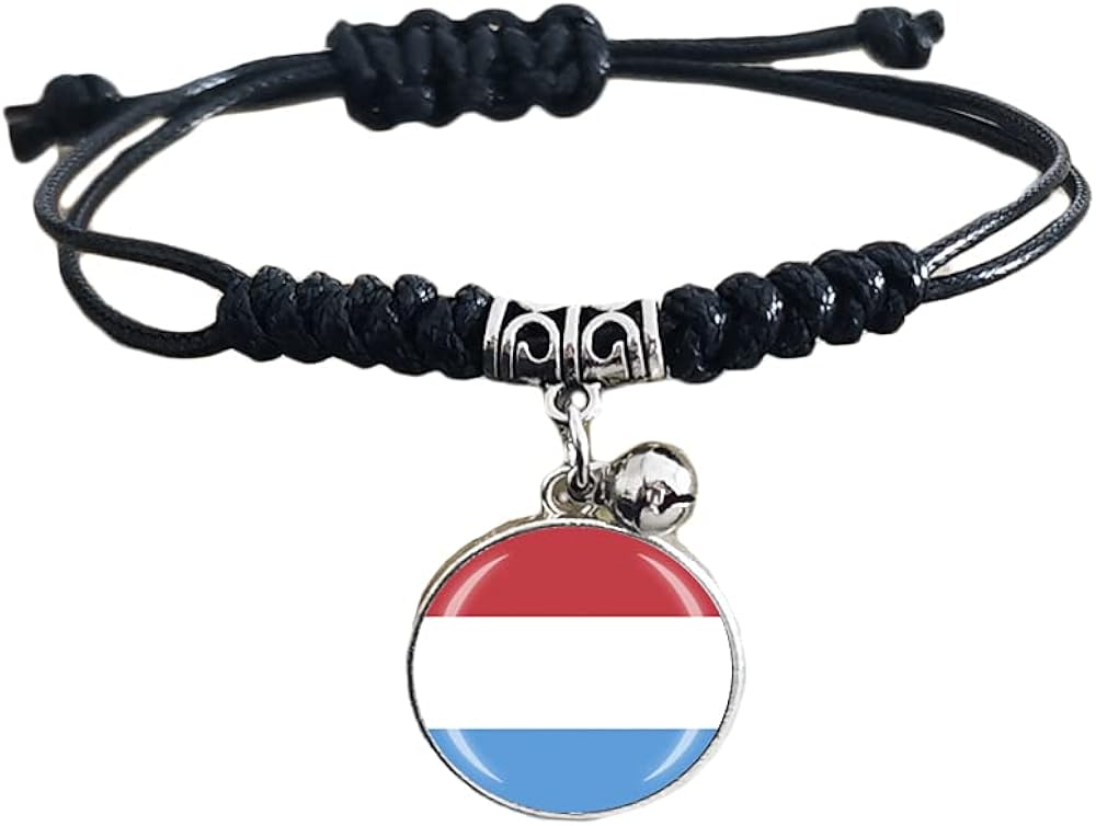 Netherlands Flag Style Adjustable Leather Bracelet Travel Souvenir Gift