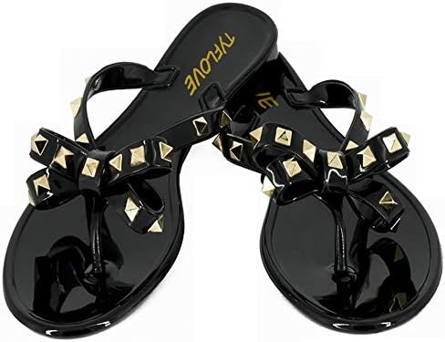 studded jelly strap sandals