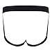 YiZYiF Men's Black Leather Look G-String Fetish Gay Briefs Underwear Swimwear Zipper Black X-Large