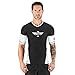 Elite Sports NEW ITEM Short Sleeve Compression, MMA, BJJ, No-Gi, Cross Training Rash Guard (Black/White, Medium)