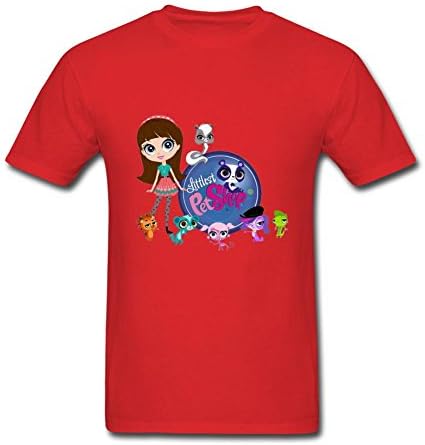 Ymrcosdo Men's Littlest Pet Shop T Shirt Red L