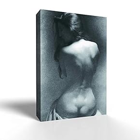 Canvas Wall Art Black Abstract Portrait Canvas Prints Painting Wall Poster Decor for Living Room Wooden Framed Home Decorations - 12x18 inches
