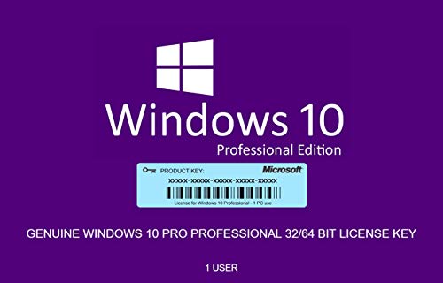 Genuine Windows 10 Professional 32/64bit - 1 License Key + OS Download- #Same Day Delivery