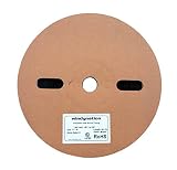 WindyNation 100 Feet (31 Meters) 1/2 inch, 1/2" I.D. Polyolefin 2:1 Black Heat Shrink Tubing